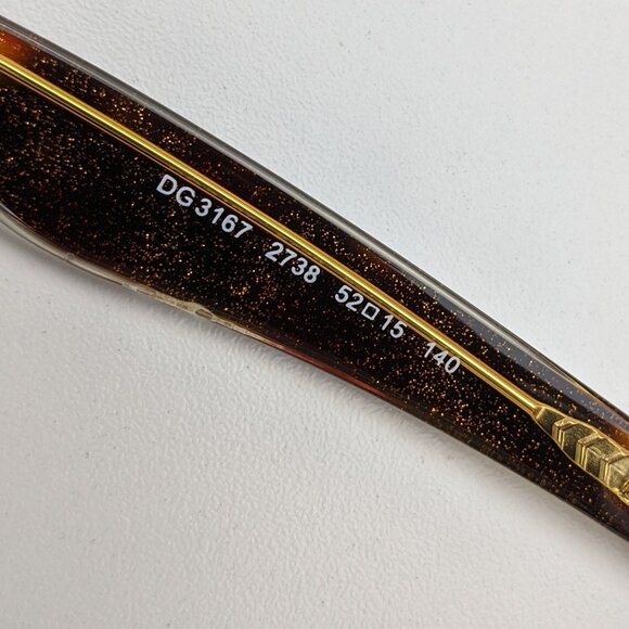 🕶️Dolce & Gabbana DG3167 2738 Women's Butterfly Eyeglasses 52/15-140 /JLE350🕶️ - Picture 8 of 8